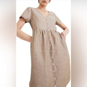 Madewell, linen dress with pockets!